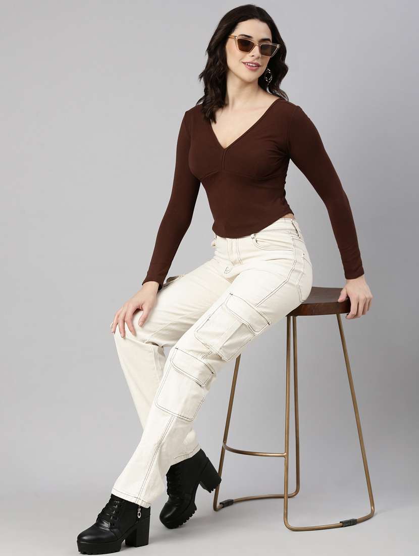 women solid color regular top - 21023639 -  Standard Image - 4