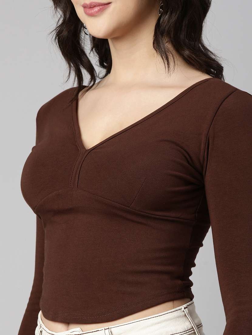 women solid color regular top - 21023639 -  Standard Image - 6