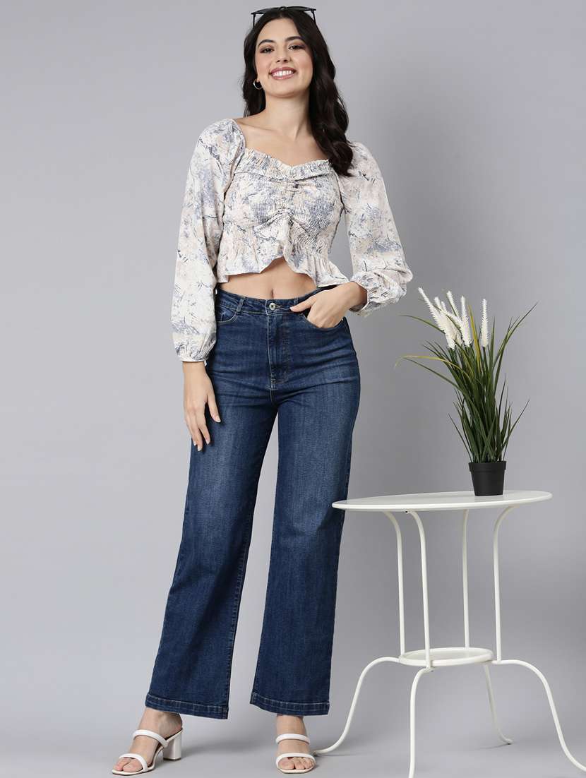 women abstract printed peplum top - 21023644 -  Standard Image - 4