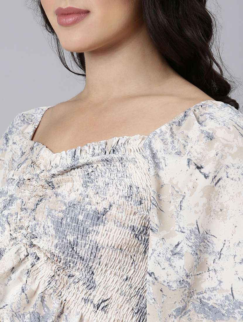 women abstract printed peplum top - 21023644 -  Standard Image - 6