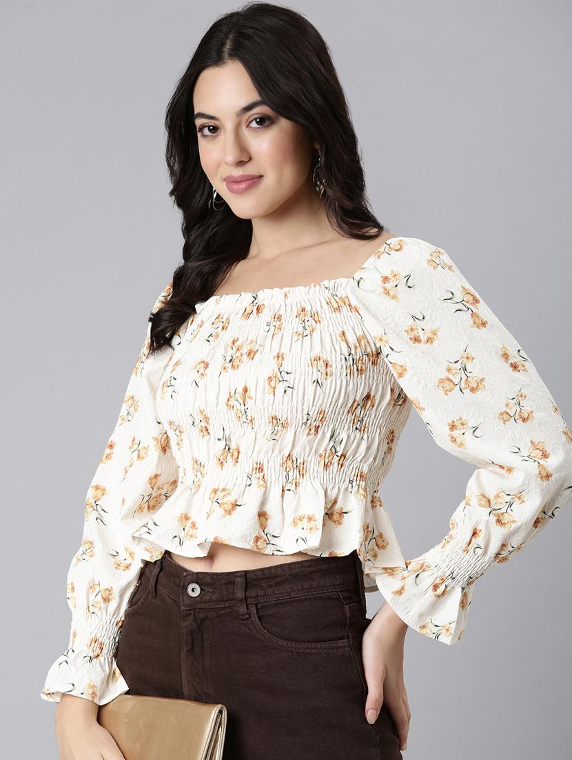 women floral printed peplum top - 21023648 - Standard Image - 1