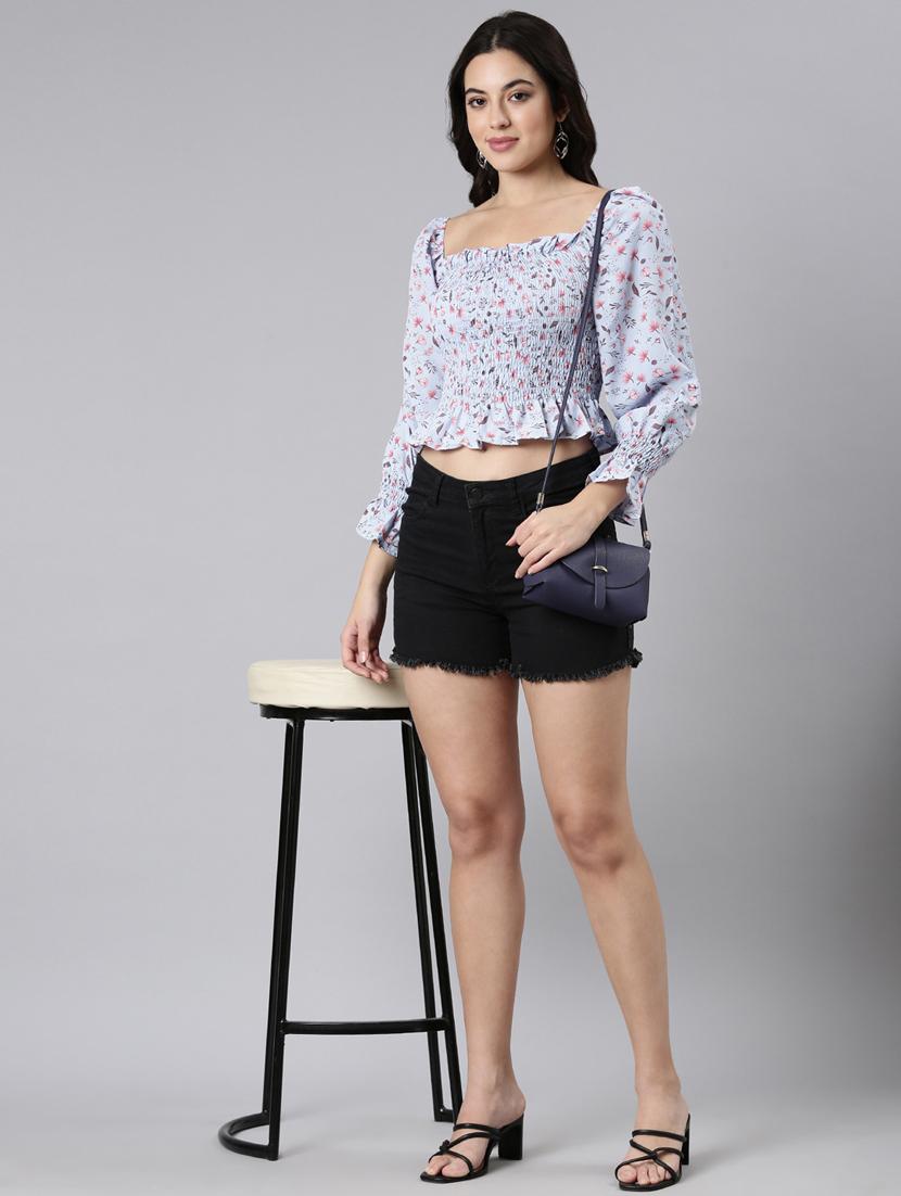 women floral printed peplum top - 21023649 - Standard Image - 4