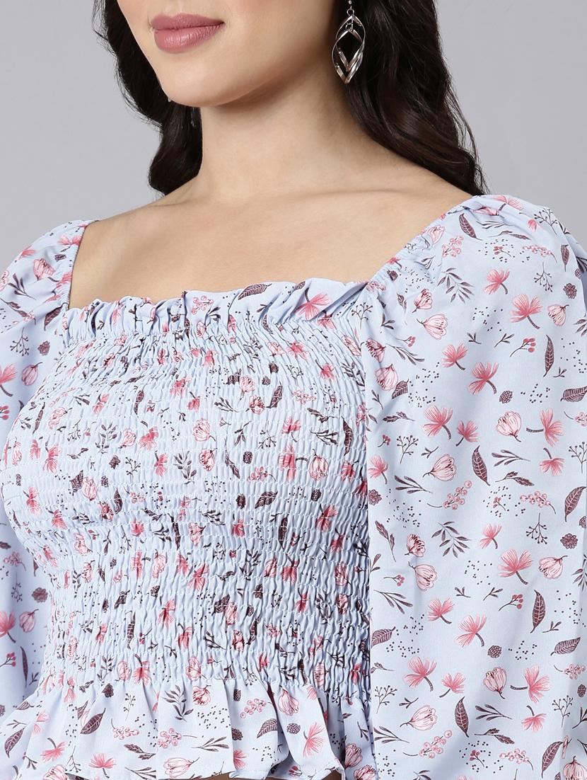 women floral printed peplum top - 21023649 - Standard Image - 6