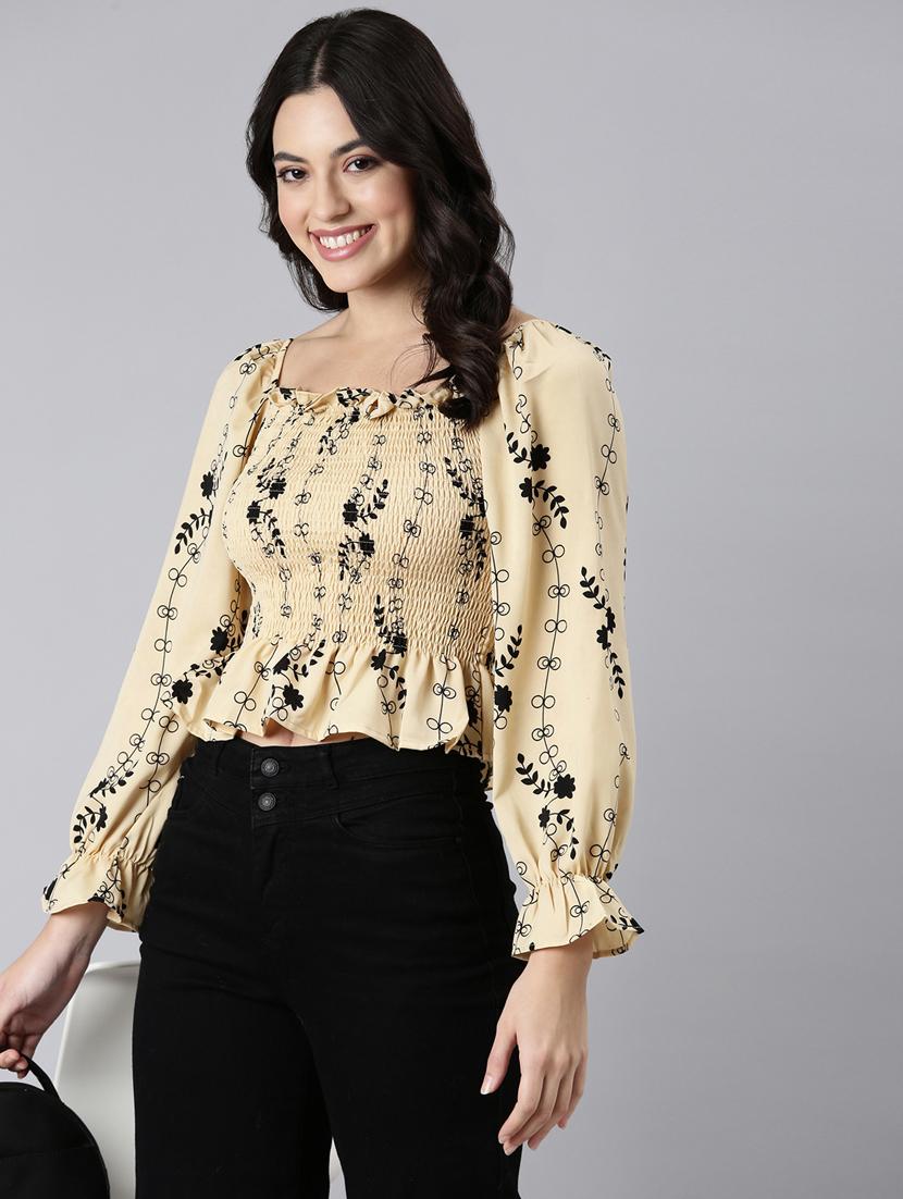women floral printed peplum top - 21023652 - Standard Image - 1