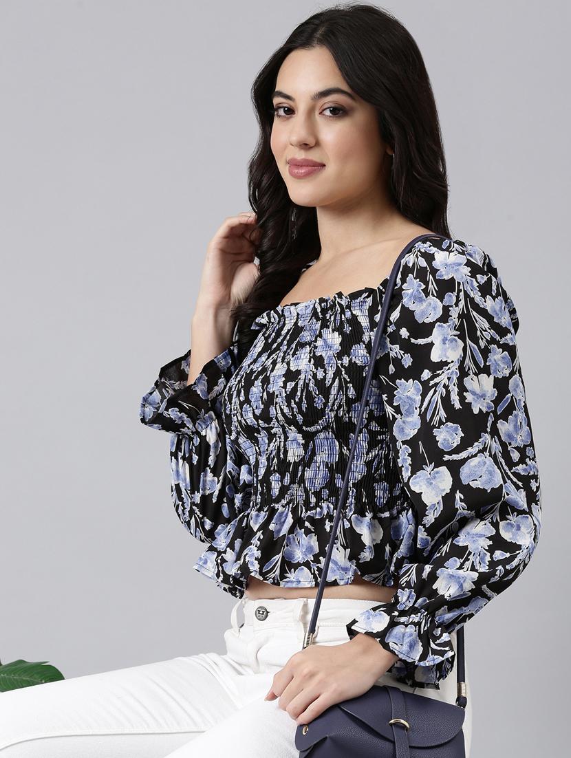 women floral printed peplum top - 21023653 - Standard Image - 1