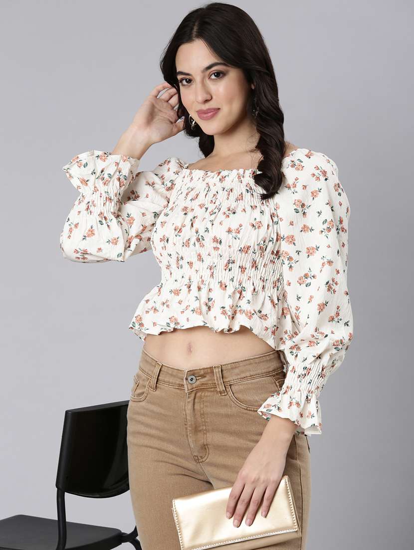women floral printed peplum top - 21023656 -  Standard Image - 1