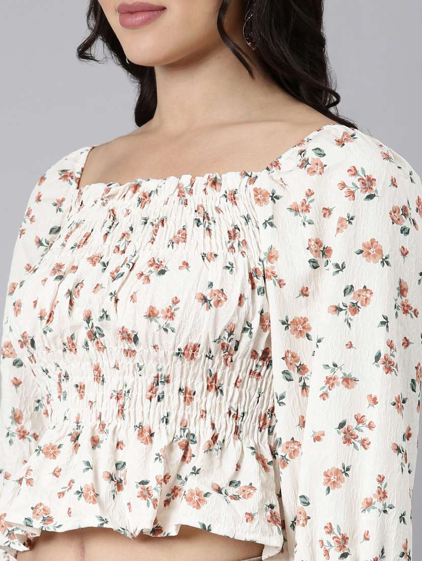 women floral printed peplum top - 21023656 - Standard Image - 6