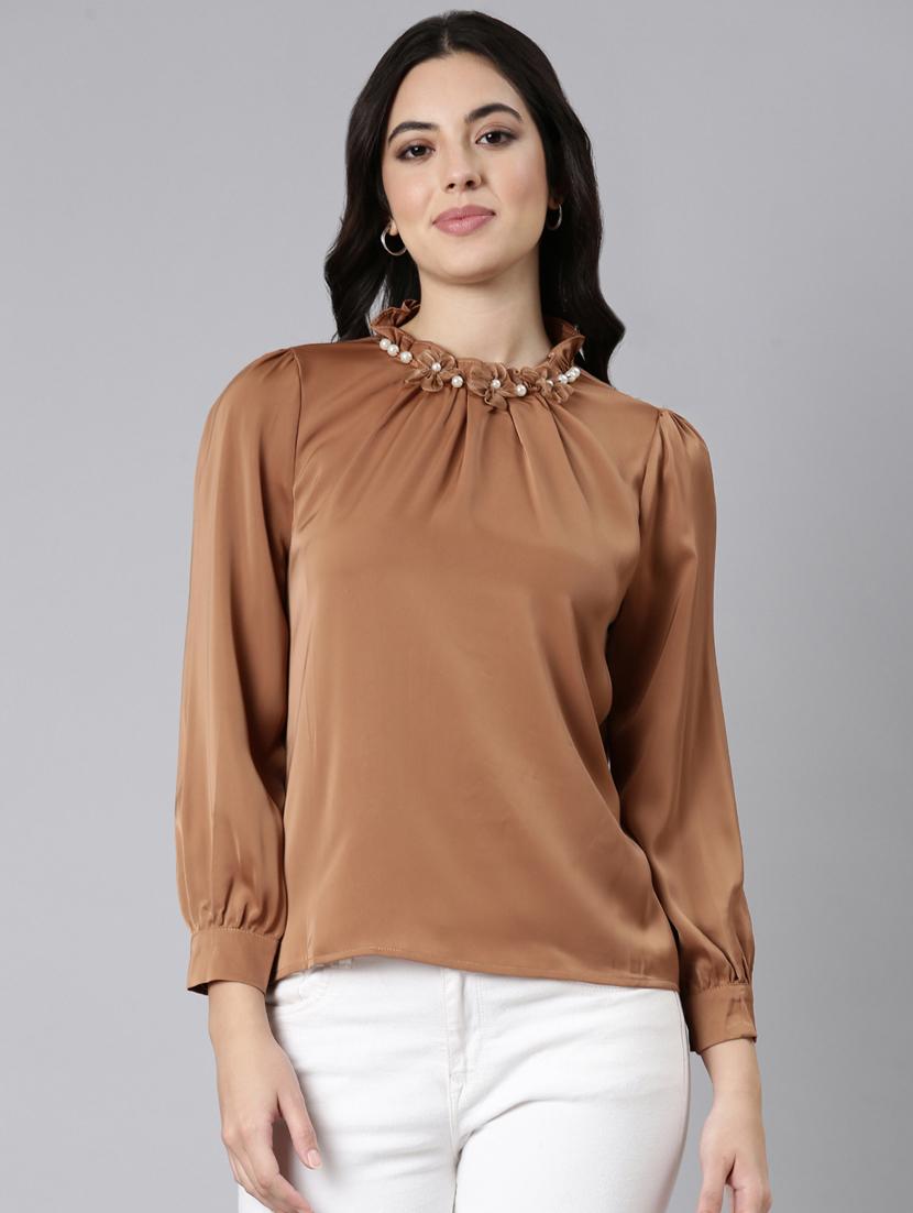 women solid color regular top - 21023658 - Zoom Image - 0