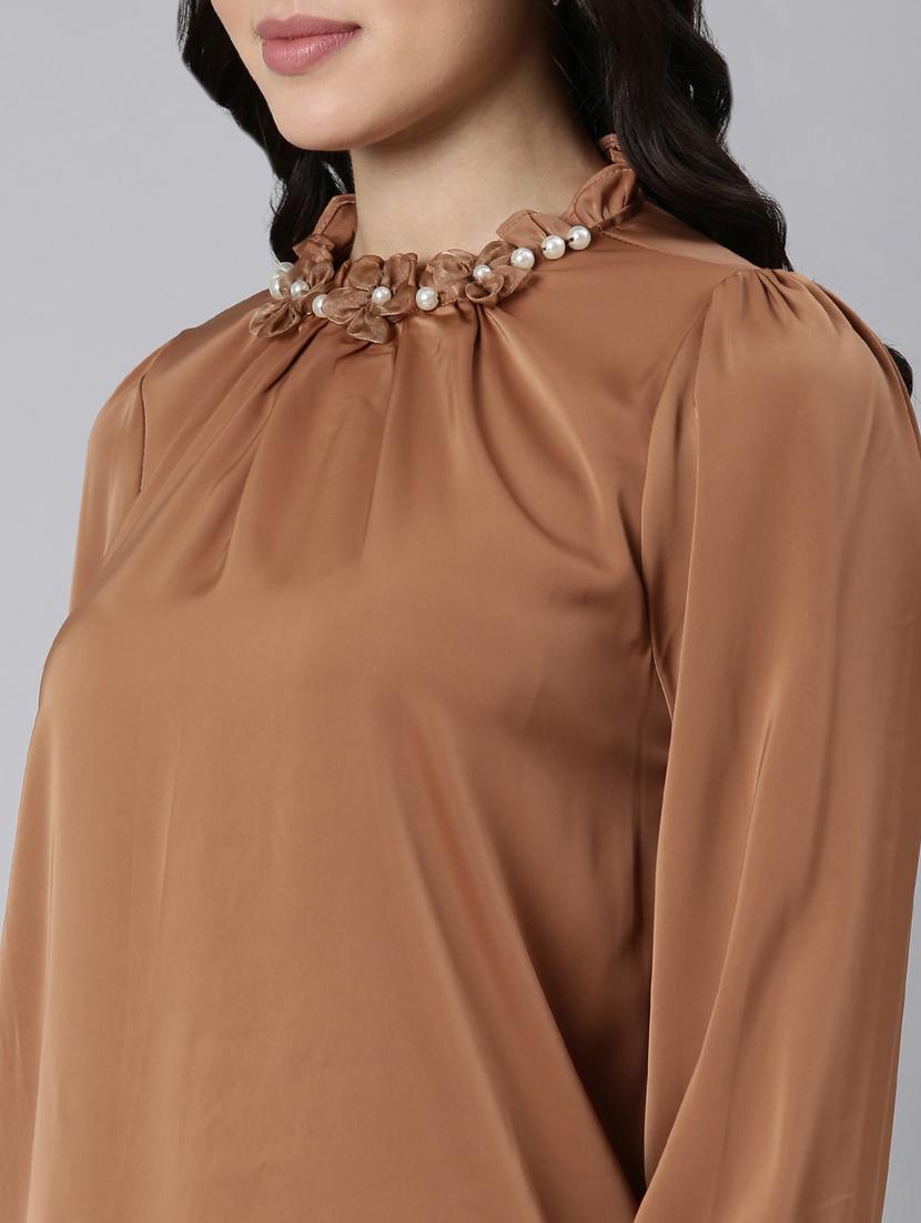 women solid color regular top - 21023658 - Standard Image - 6