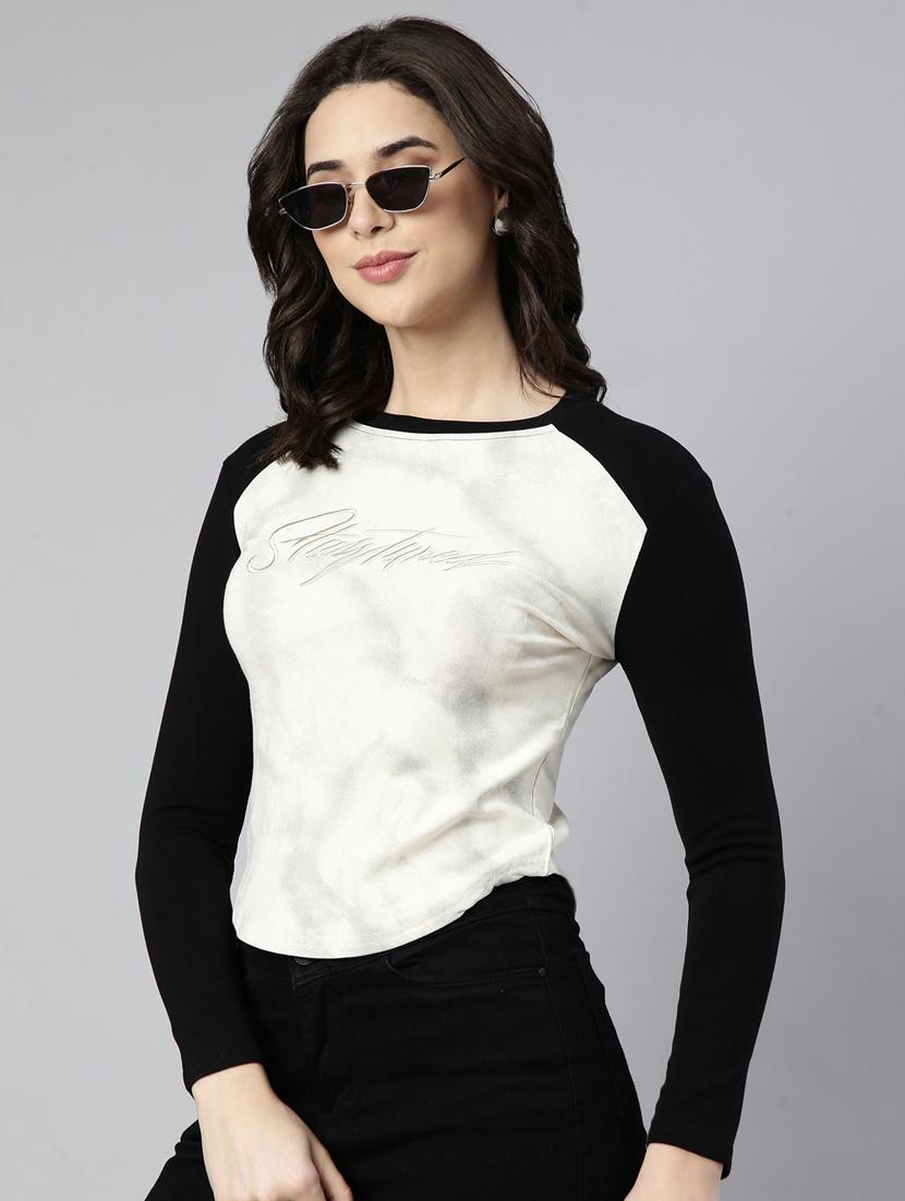 women color block regular top - 21023671 - Standard Image - 1