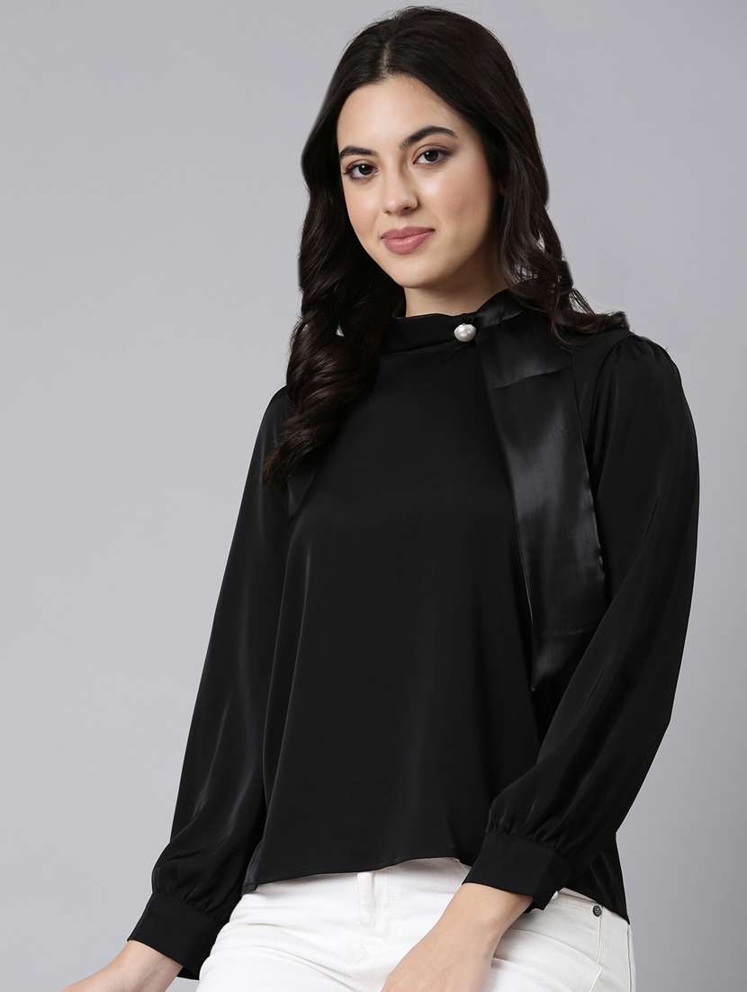 women solid color regular top - 21023672 -  Standard Image - 1