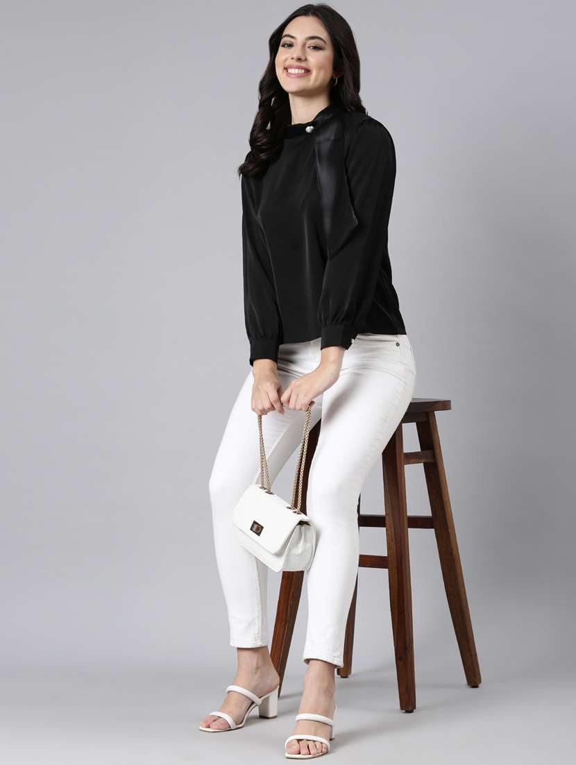 women solid color regular top - 21023672 -  Standard Image - 4