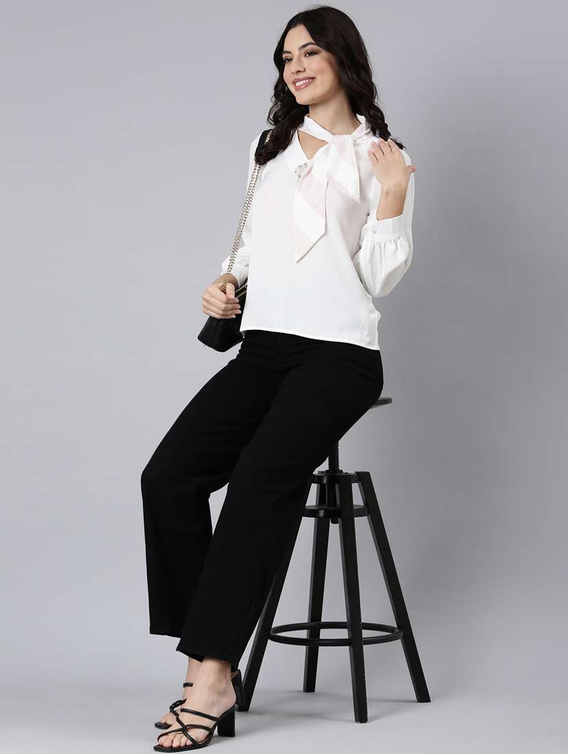 women solid color regular top - 21023673 -  Standard Image - 4