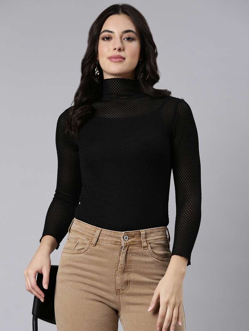 women self design regular top - 21023687 -  Standard Image - 1