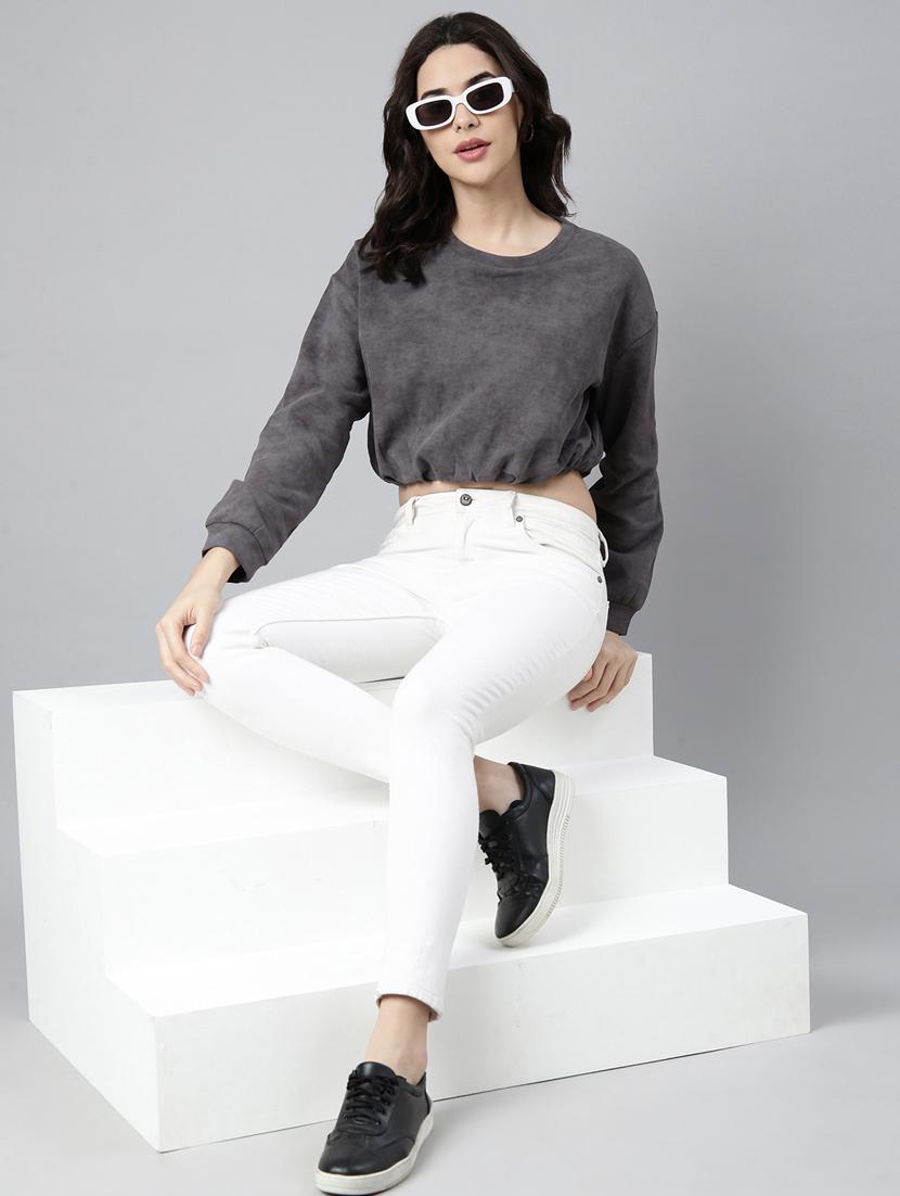 women solid color blouson top - 21023724 - Standard Image - 4