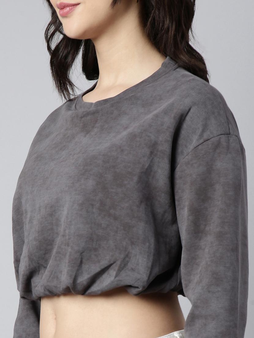 women solid color blouson top - 21023724 - Standard Image - 6