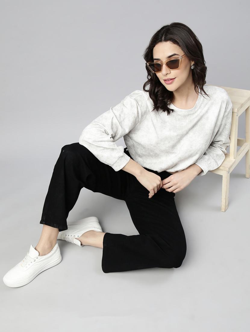 women solid color blouson top - 21023725 - Standard Image - 4