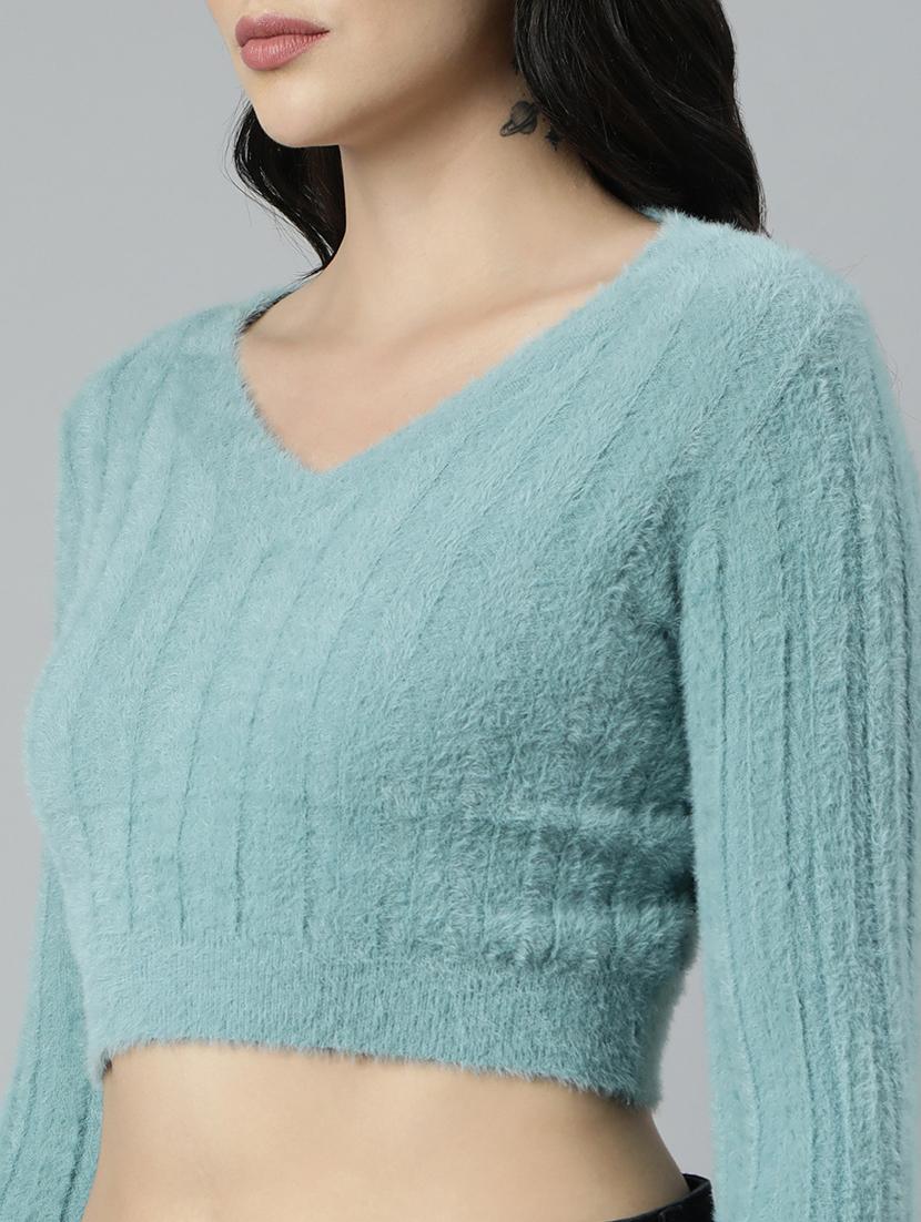 teal acrylic crop top - 21023743 - Standard Image - 6