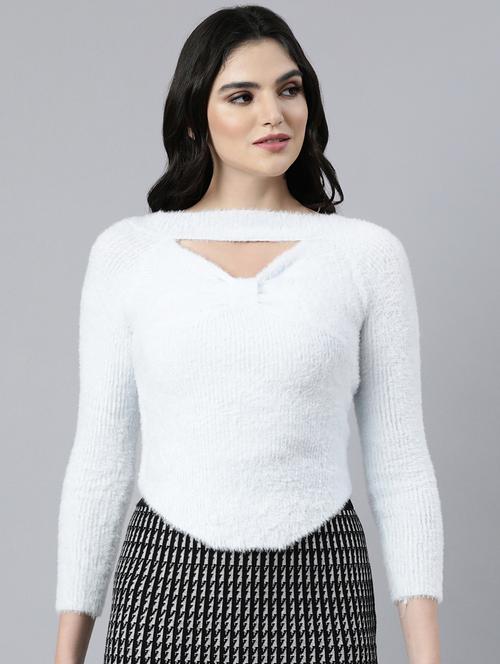 white acrylic regular top - 21023746 - Standard Image - 0
