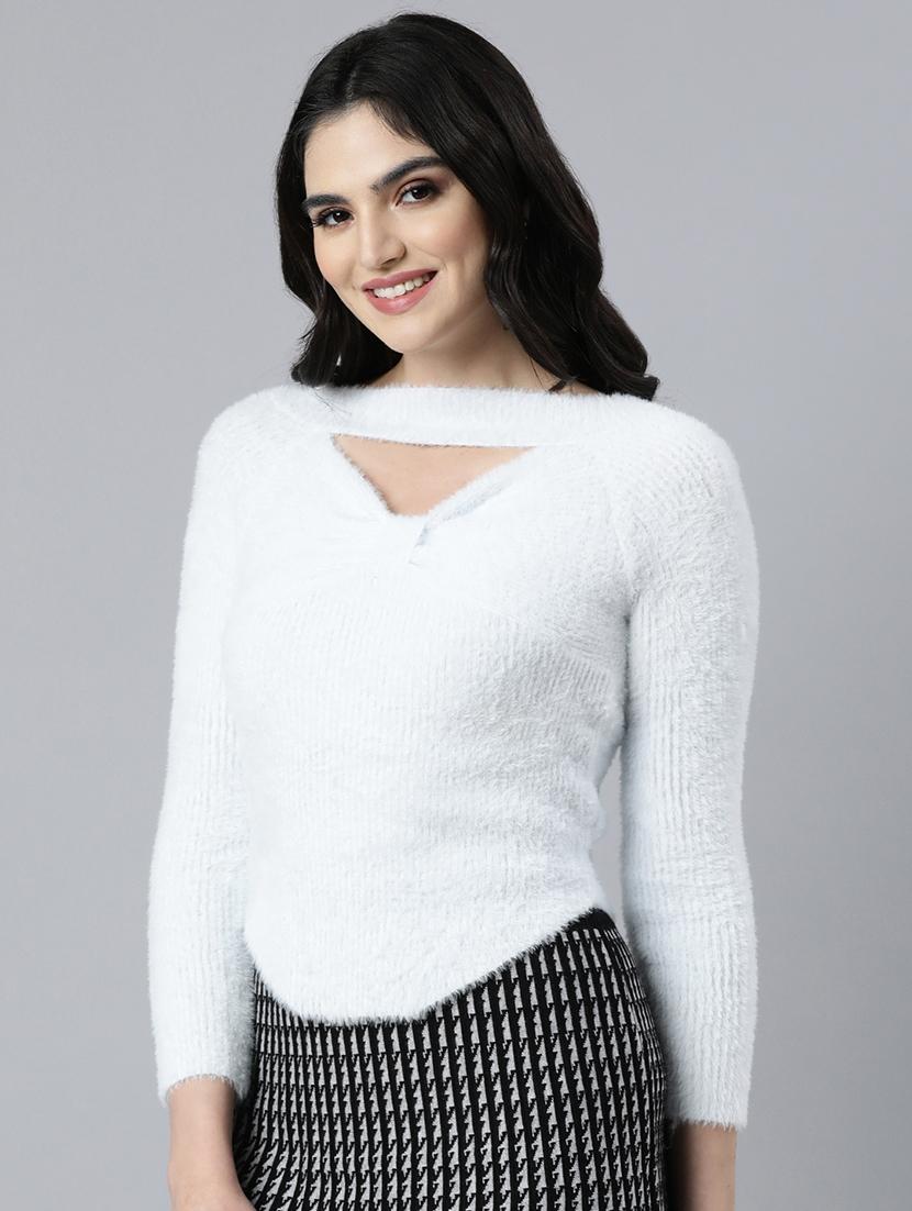 white acrylic regular top - 21023746 - Standard Image - 1