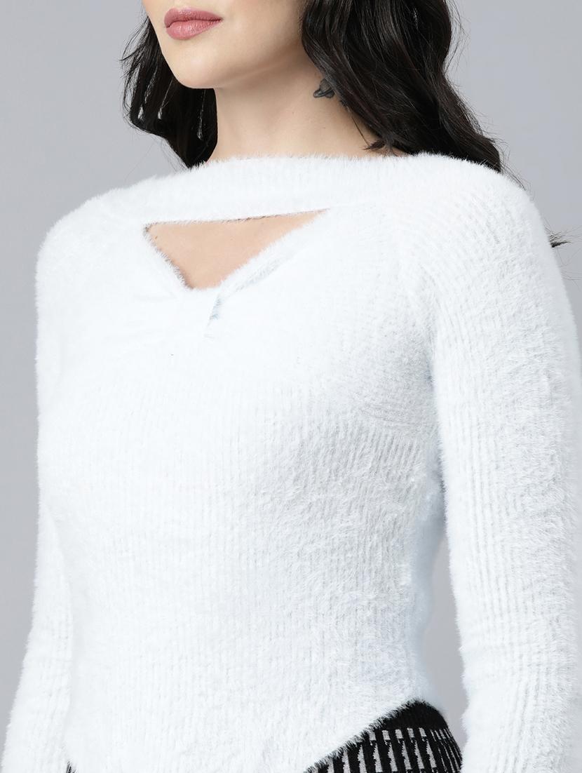 white acrylic regular top - 21023746 - Standard Image - 6