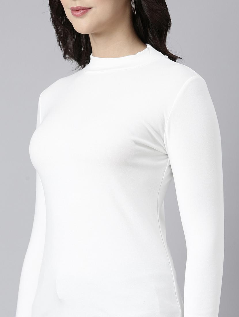 off white cotton blend regular top - 21023769 - Standard Image - 6