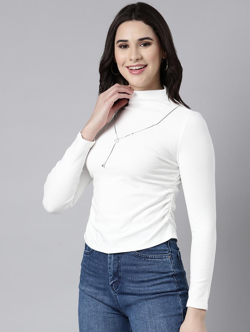 women white solids long sleeves top - 21023771 - Standard Image - 1