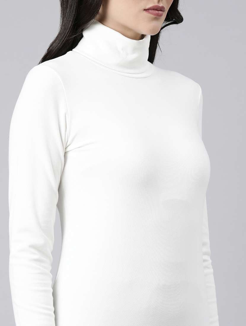 off white acrylic high neck top - 21023775 -  Standard Image - 6