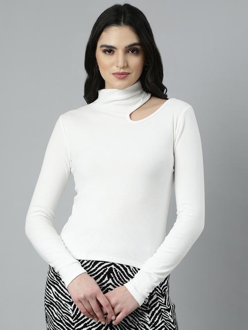 women white solids long sleeves top - 21023800 - Standard Image - 0