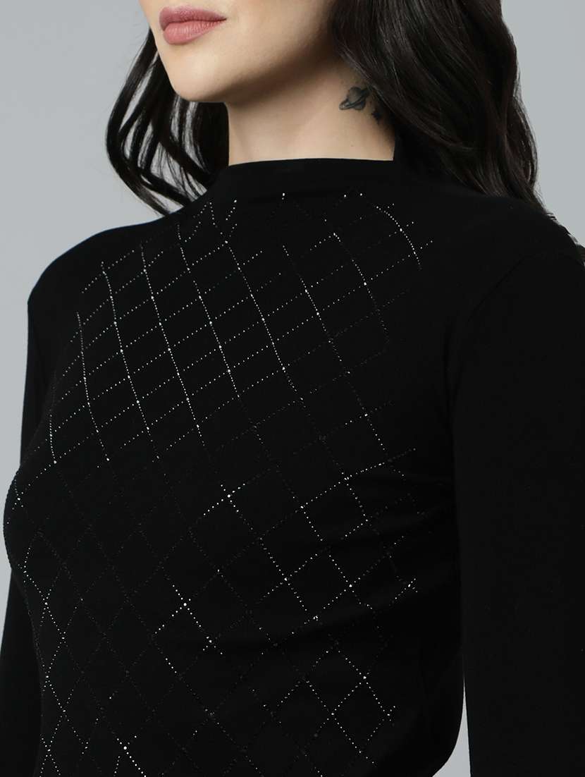 women black embellished long sleeves top - 21023825 -  Standard Image - 6