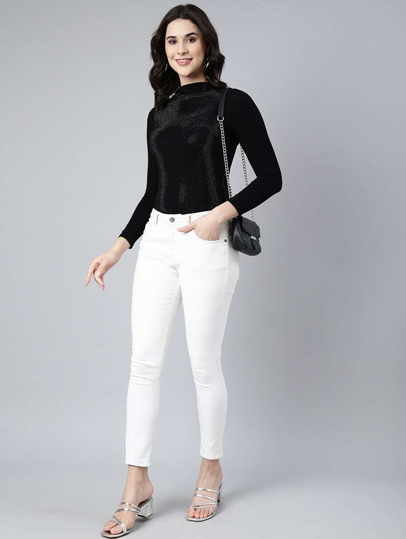 women black embellished long sleeves top - 21023826 -  Standard Image - 4