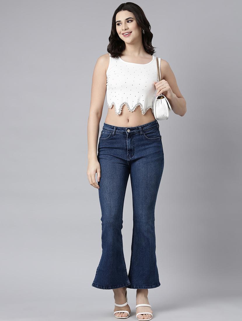 women white embellished crop top - 21023833 - Standard Image - 4