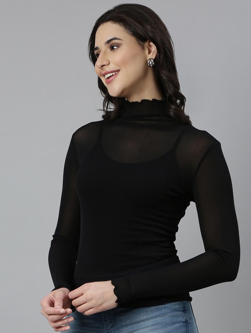 black net regular top - 21023841 - Standard Image - 1