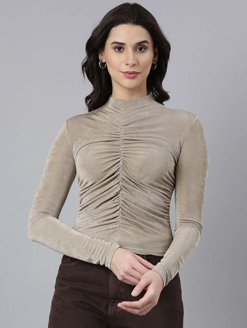 beige lycra regular top