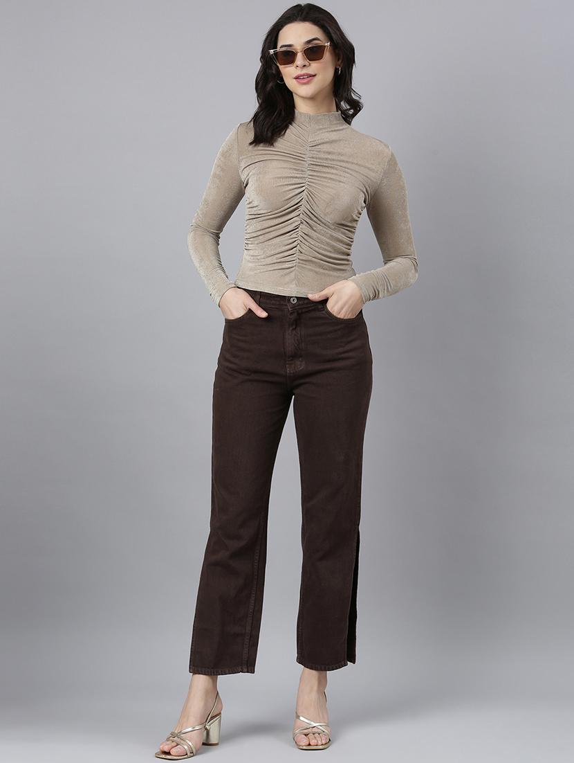 beige lycra regular top - 21023844 - Standard Image - 4