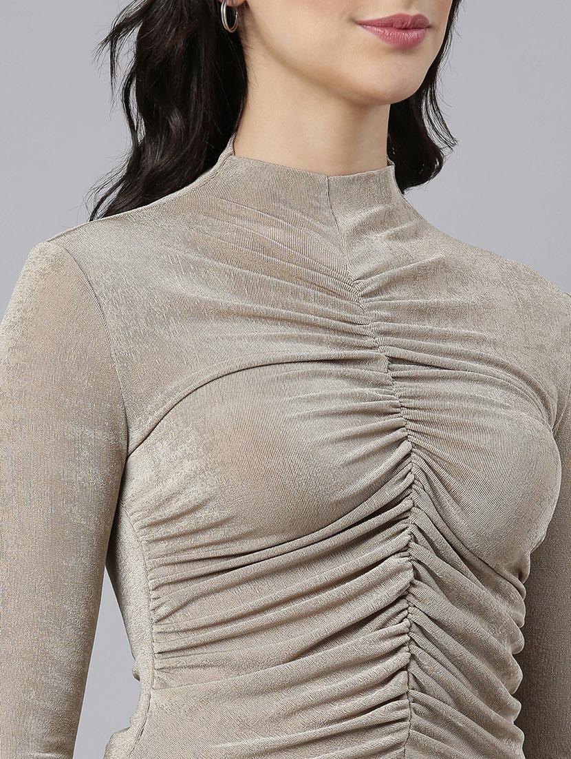 beige lycra regular top - 21023844 - Standard Image - 6