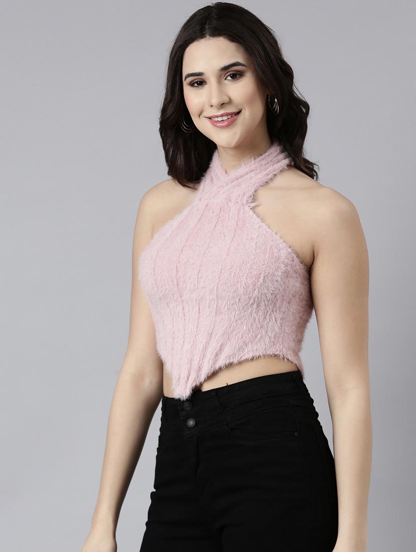 peach acrylic crop top - 21023850 - Standard Image - 1
