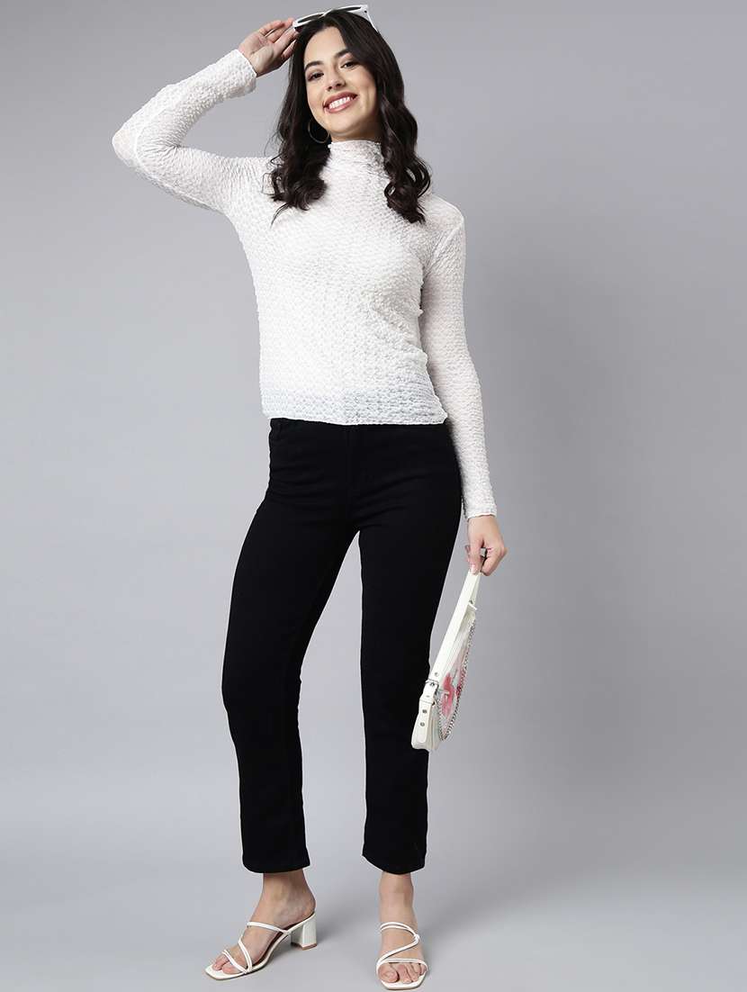 women white solids long sleeves top - 21023871 -  Standard Image - 4