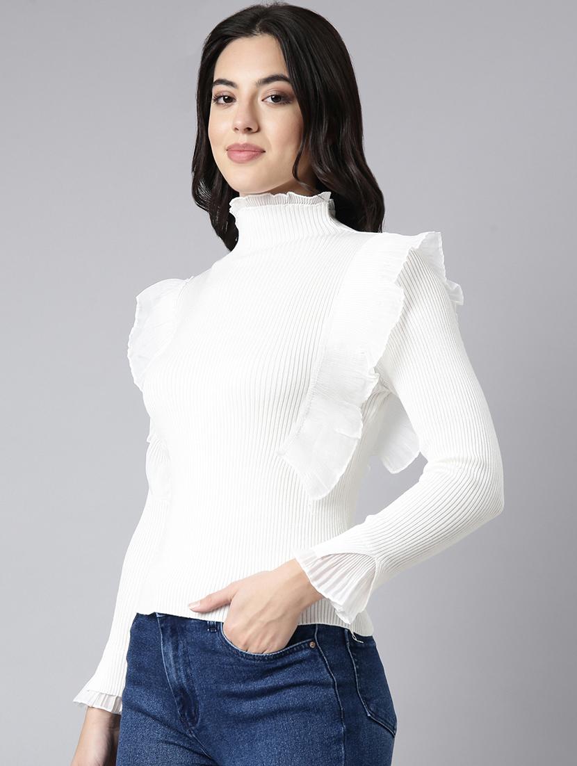 off white acrylic regular top - 21023874 -  Standard Image - 1