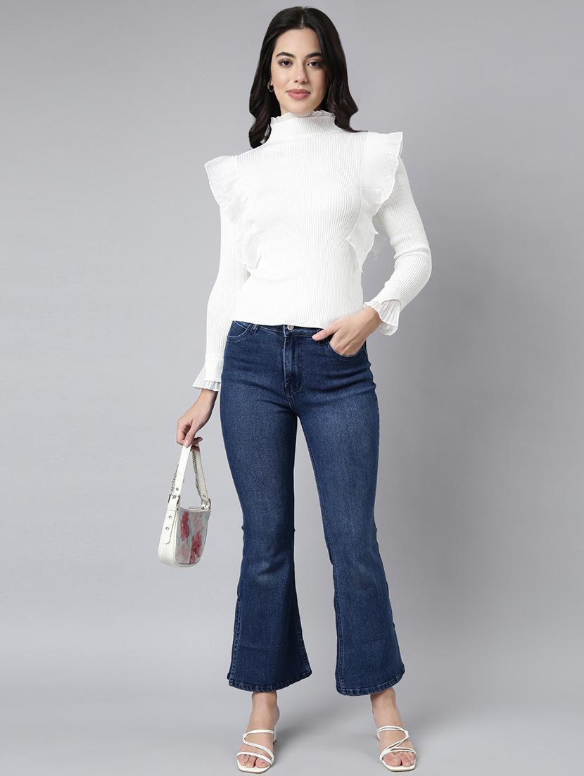 off white acrylic regular top - 21023874 - Standard Image - 4