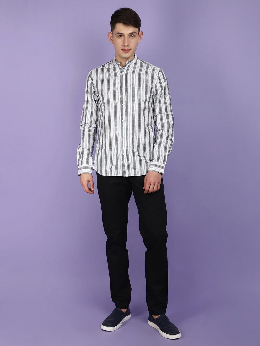 men solid ankle length chinos - 21024012 - Standard Image - 4