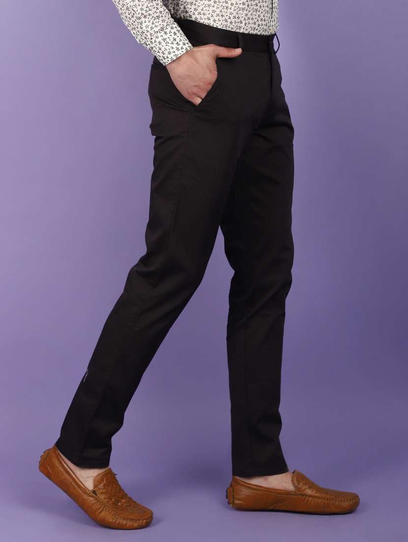 men solid ankle length chinos  - 21024014 -  Standard Image - 1
