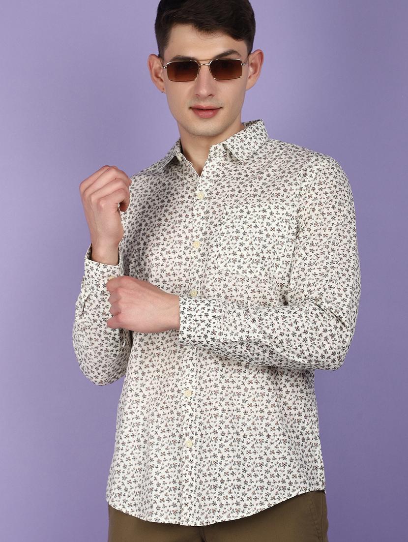 cream poplin casual shirt - 21024046 -  Standard Image - 1