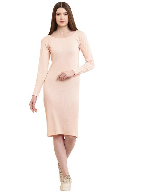 solid cotton lycra sheath dress - 21024287 -  Standard Image - 0