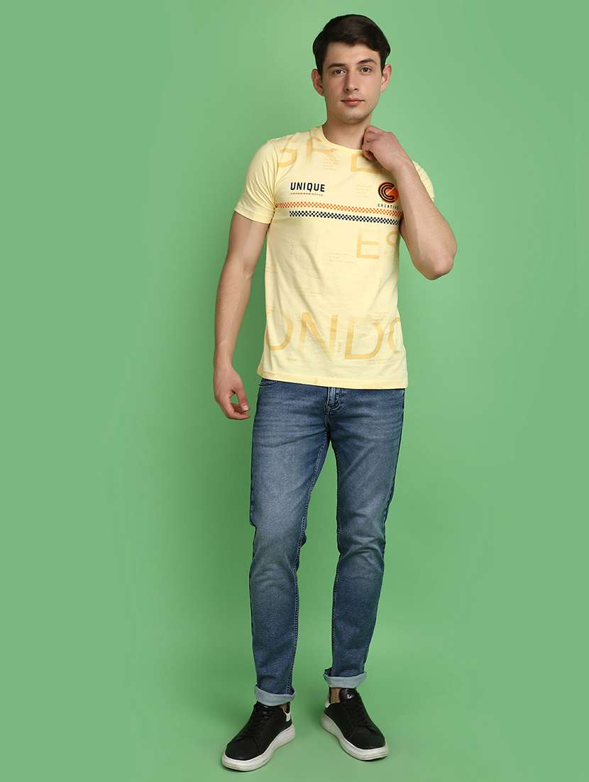 men solid blue slim fit jeans - 21024429 -  Standard Image - 4