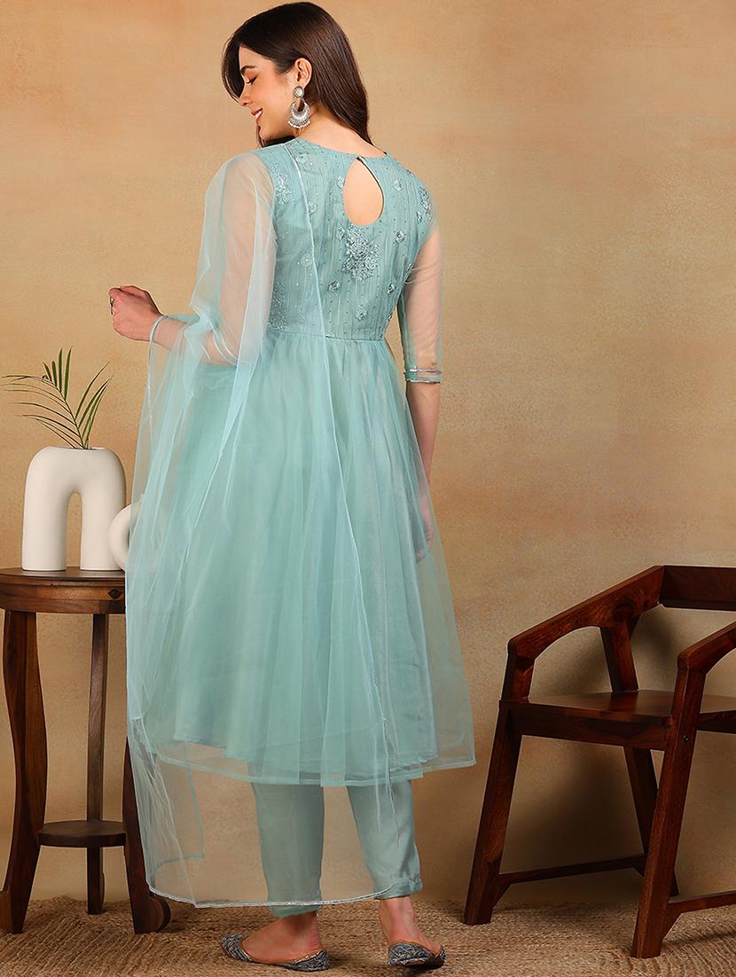 women kurta pant set with dupatta - 21024519 - Standard Image - 1