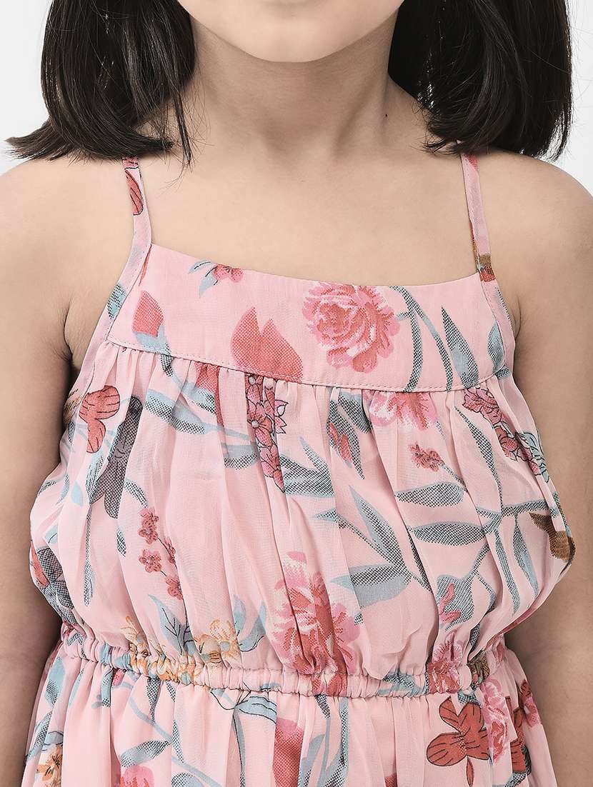 pink floral printed detailed frock - 21024680 - Standard Image - 4