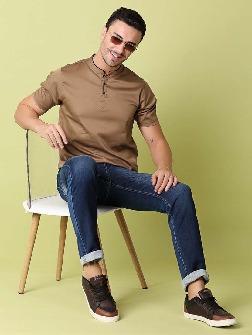 men blue plain jean - 21025477 -  Standard Image - 4