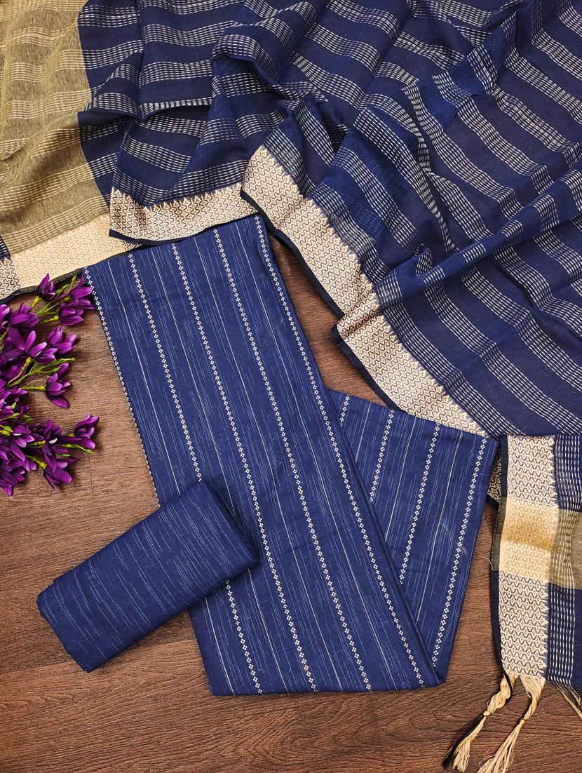 zari work unstitched suit set - 21025708 - Standard Image - 1