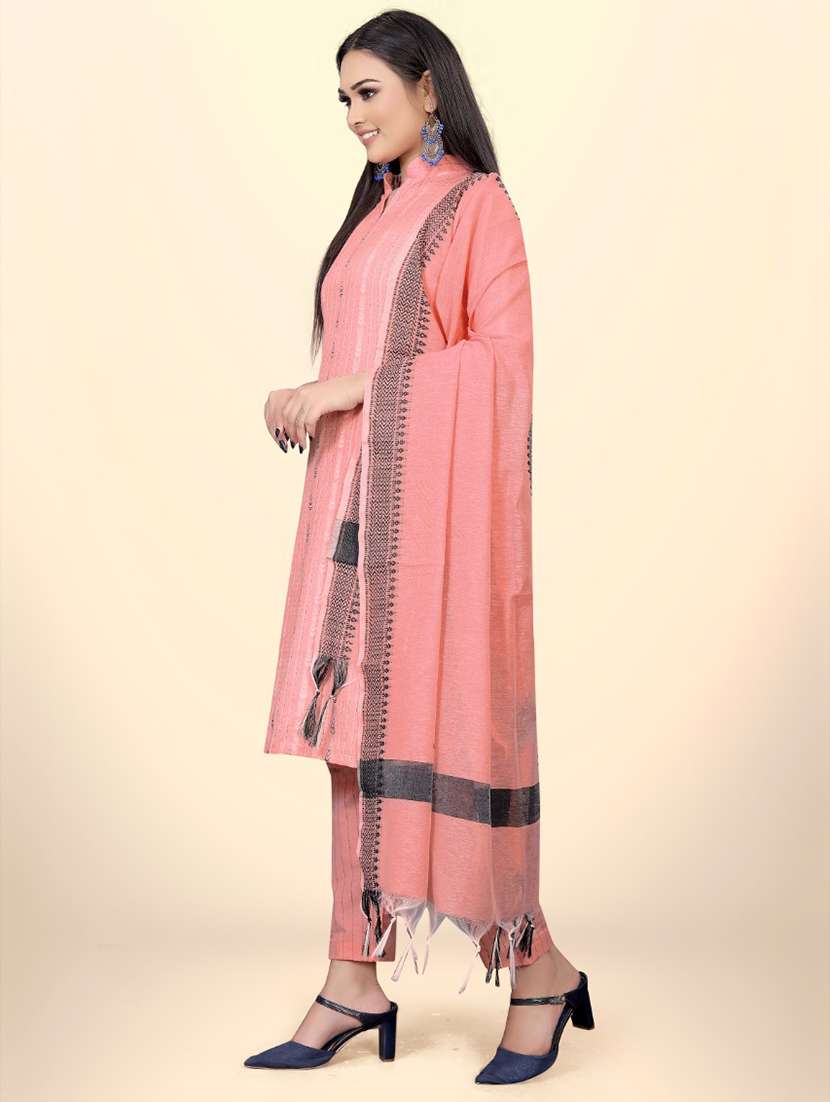 women self design semi-stitched suit set - 21026652 -  Standard Image - 1